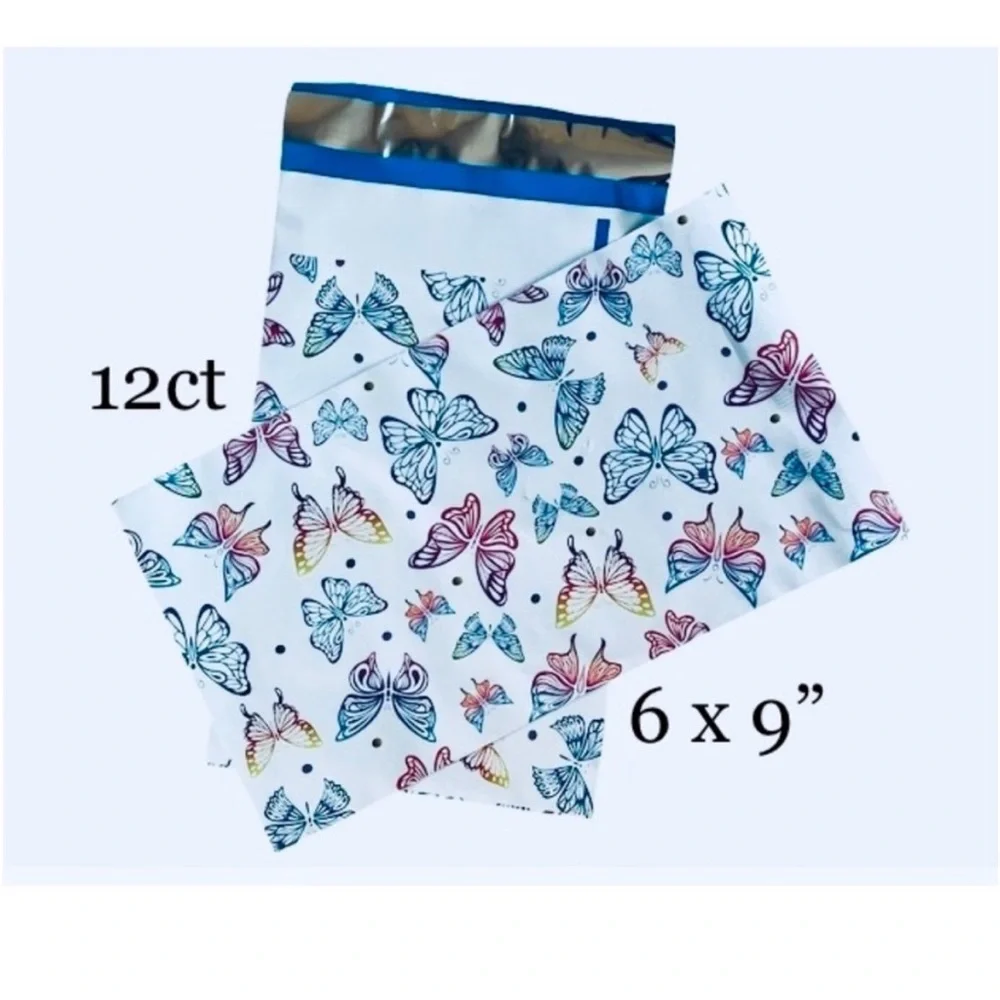 24ct~6x9” ~Poly Mailer Bags 🦋🆕🦋 2~Designs 🦋 24ct Free Thank You Stickers …